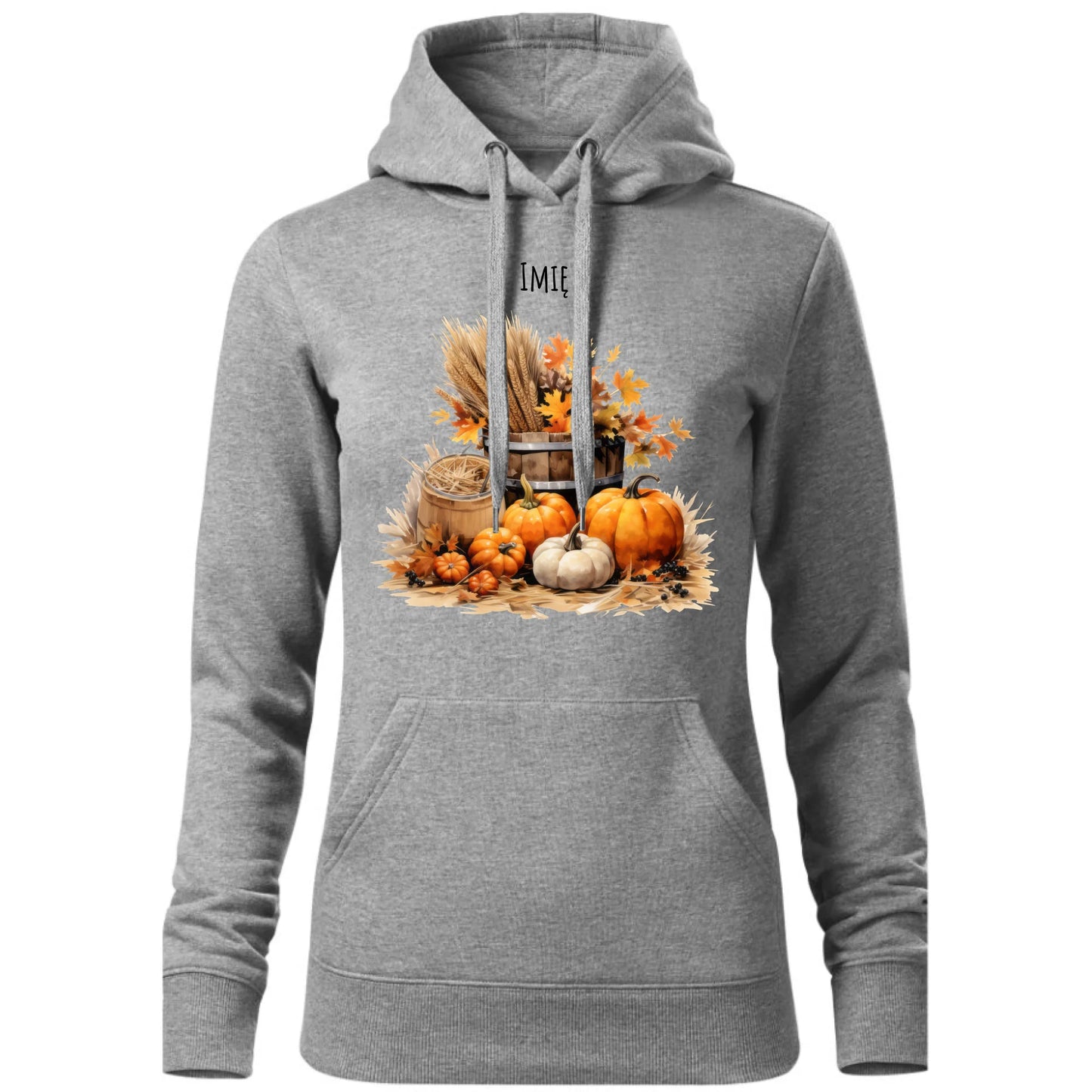 Bluza damska z kapturem jesieniara - Harvest vibes - personalizowana JS09 - StoryCups.pl
