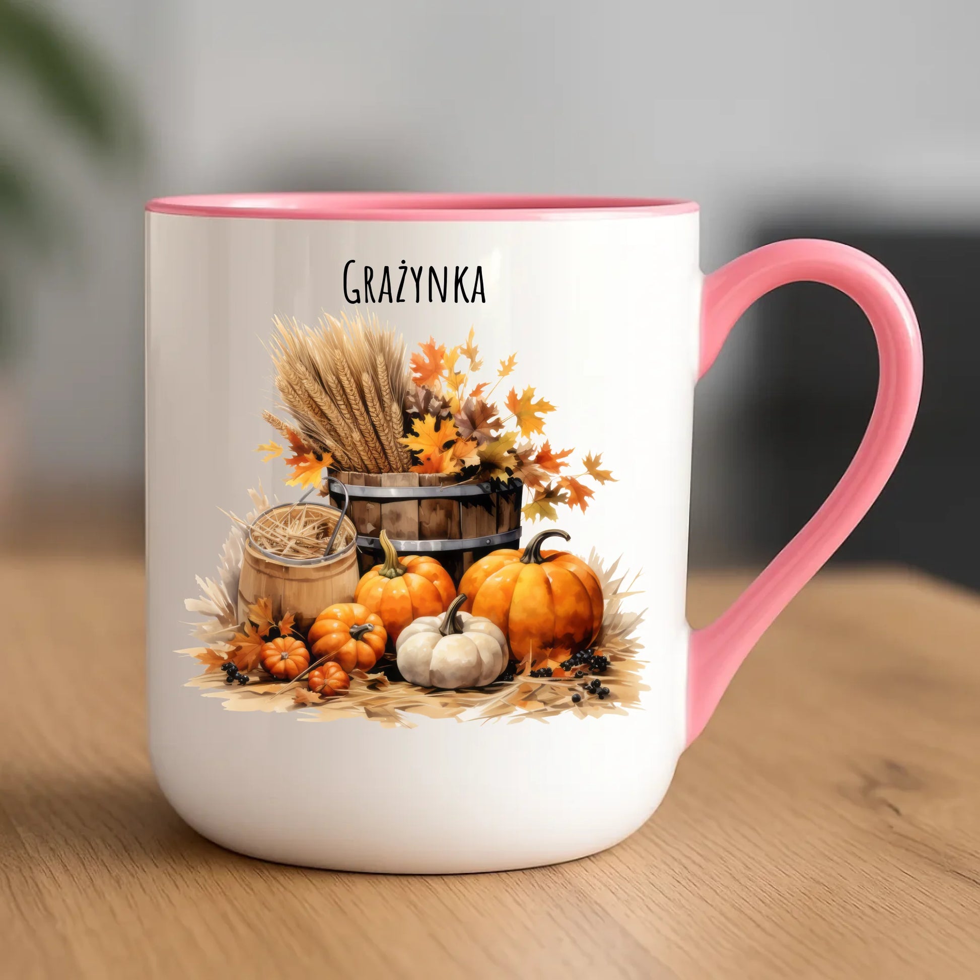 Kubek elegant na jesień - Harvest vibes - personalizowany JS09 - StoryCups.pl