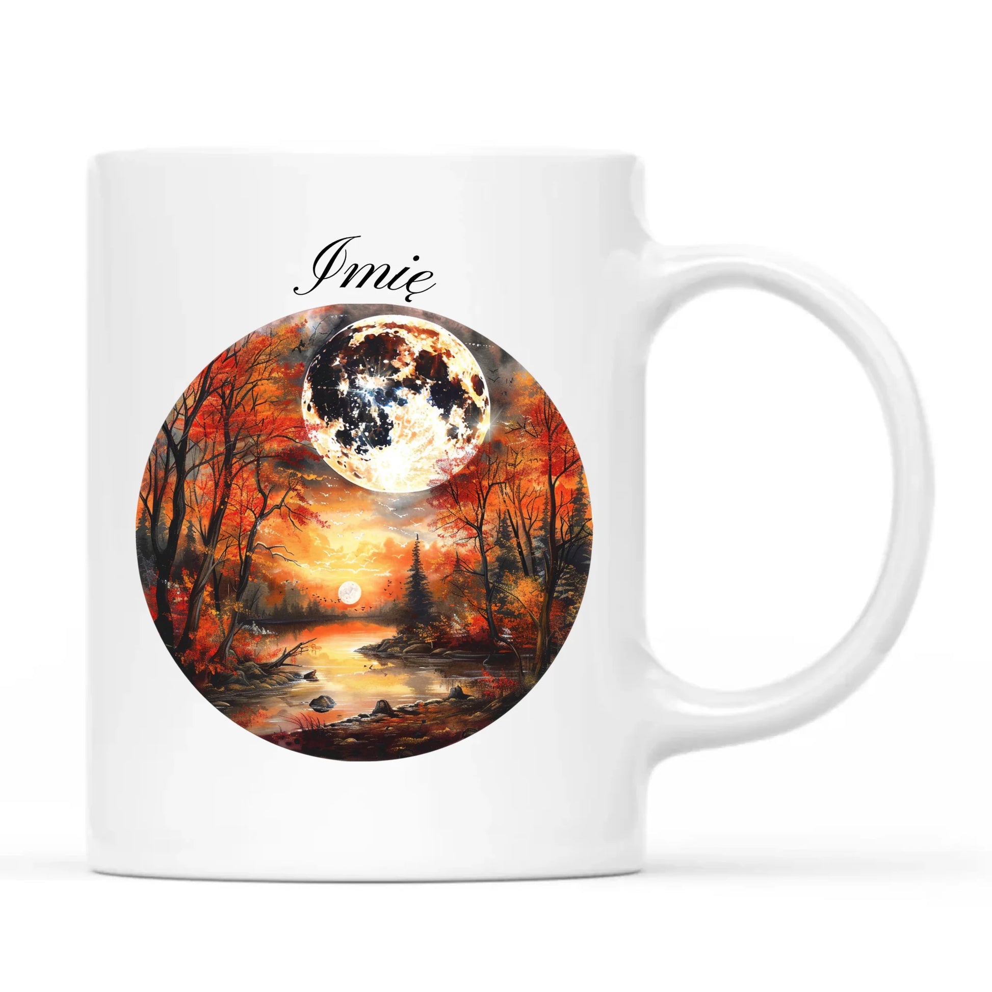 Kubek jesieniara - Pełnia księżyca - personalizowany JS10 - StoryCups.pl