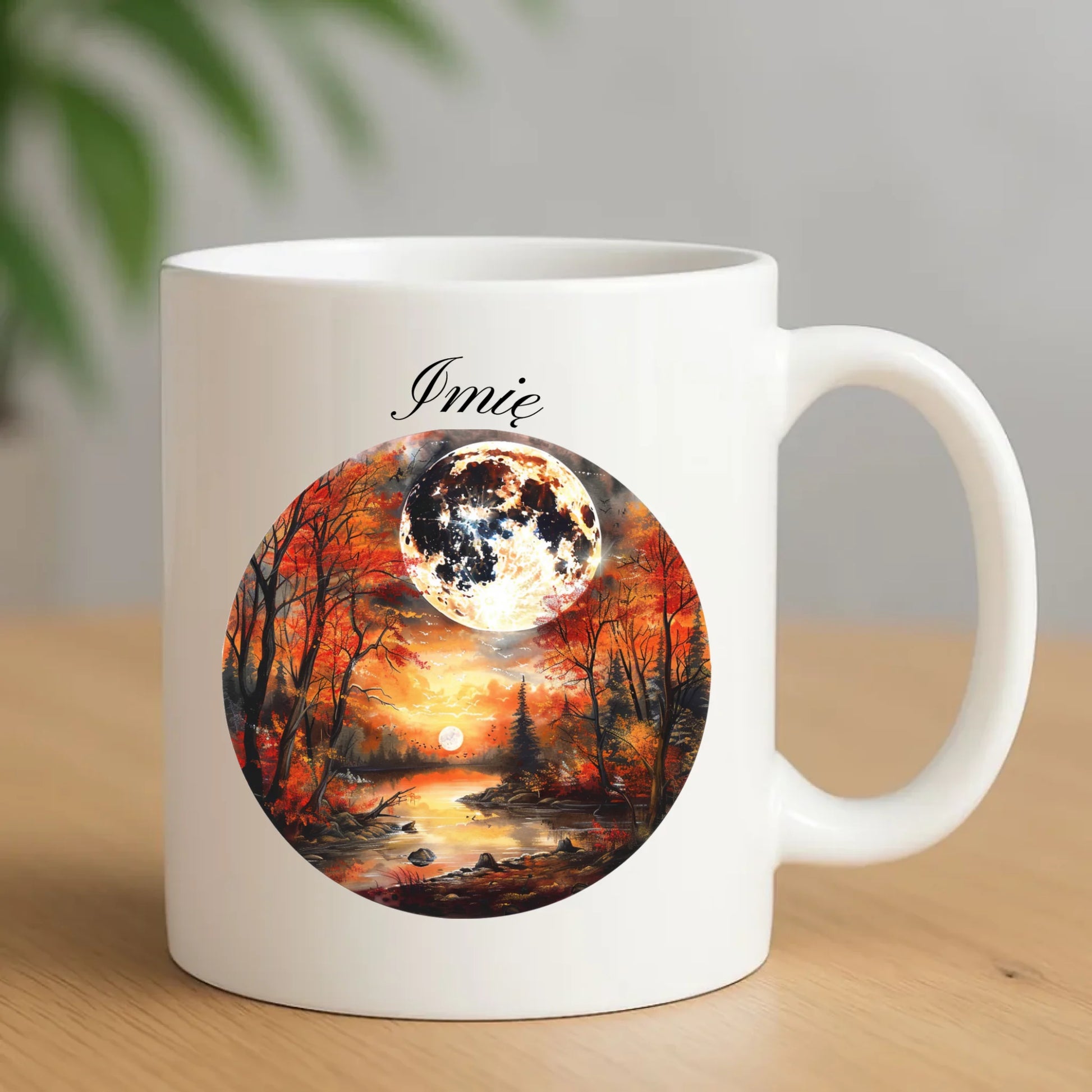 Kubek jesieniara - Pełnia księżyca - personalizowany JS10 - StoryCups.pl
