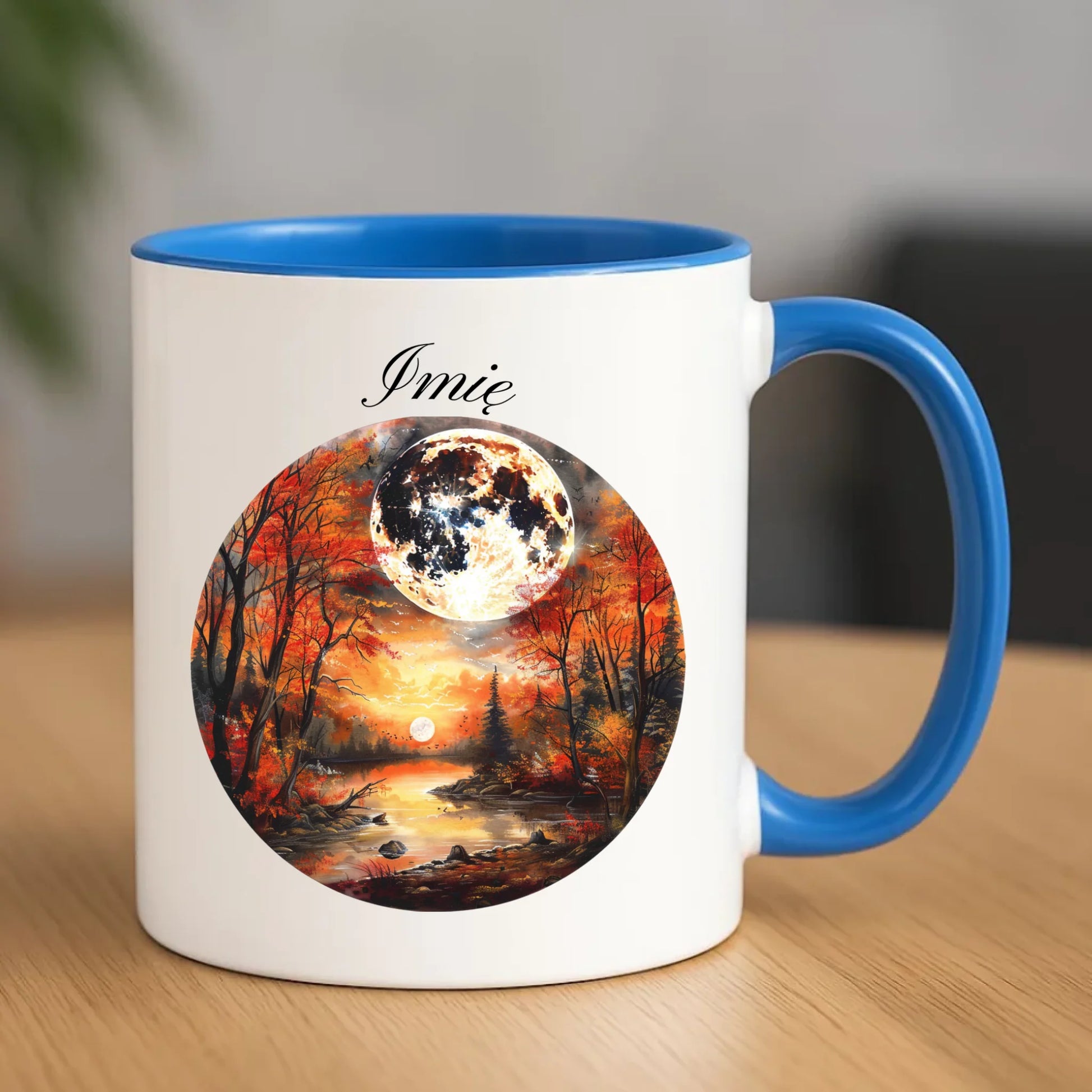 Kubek jesieniara - Pełnia księżyca - personalizowany JS10 - StoryCups.pl