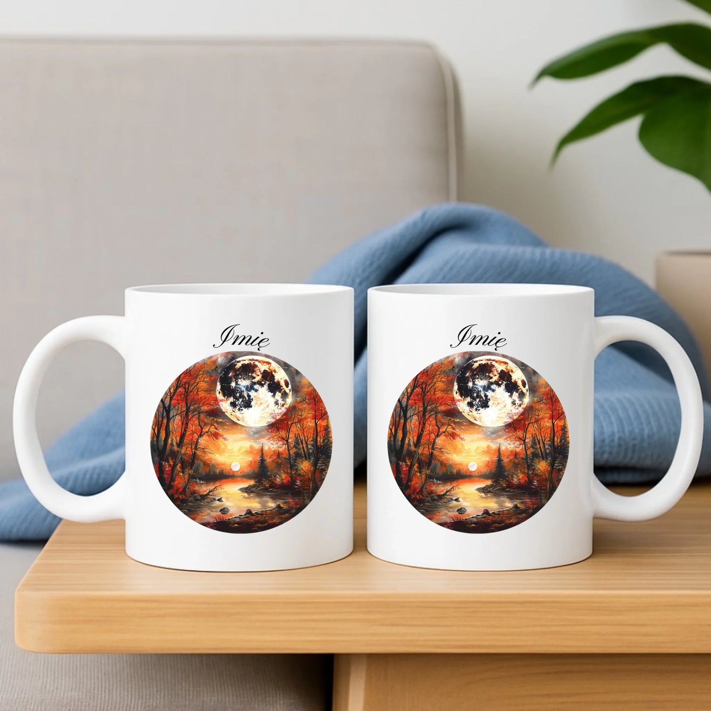 Kubek jesieniara - Pełnia księżyca - personalizowany JS10 - StoryCups.pl