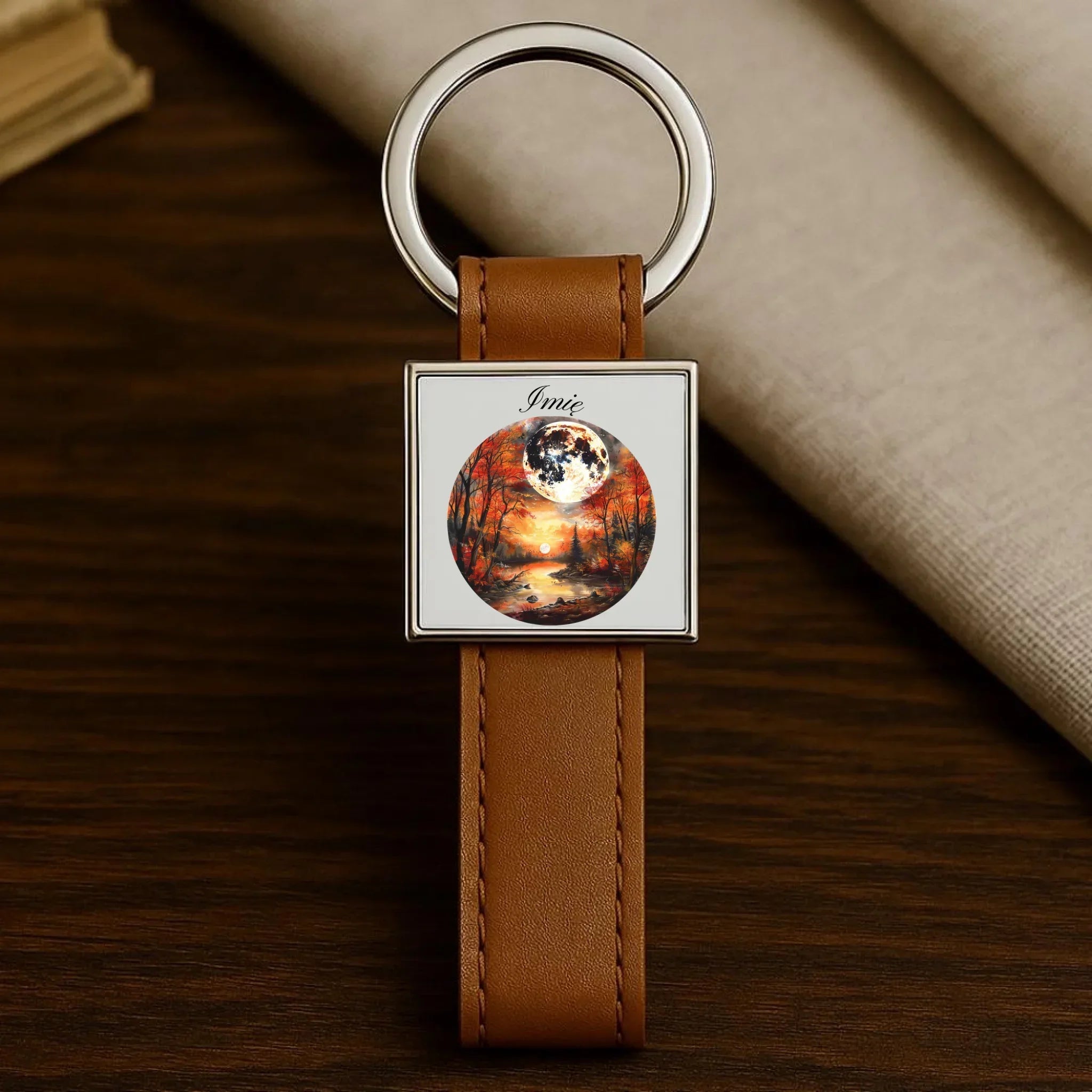Brelok jesień - Pełnia księżyca - personalizowany JS10 - StoryCups.pl