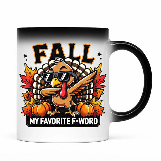 Kubek magiczny jesienny - FALL my favorite F-word JS11 - StoryCups.pl