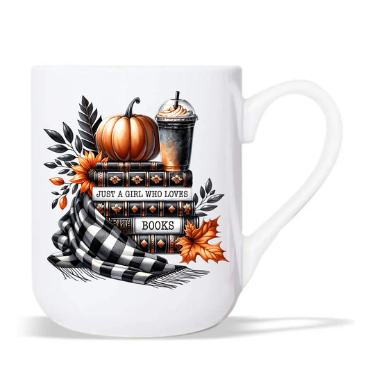 Kubek elegant jesieniara - Książkara - prezent dla miłośniczki czytania książek JS13 - StoryCups.pl