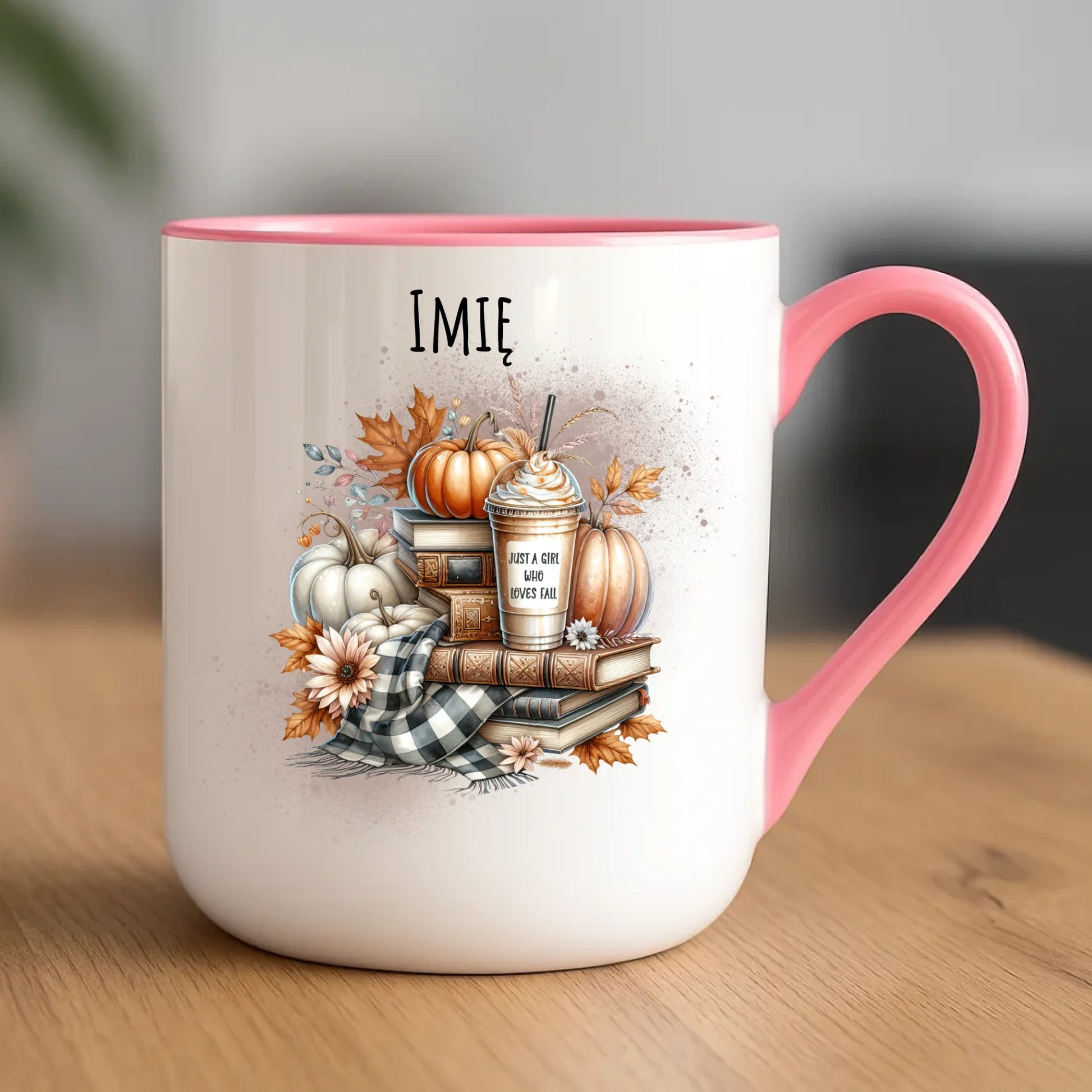 Kubek elegant jesienny - Książkara - personalizowany JS14 - StoryCups.pl