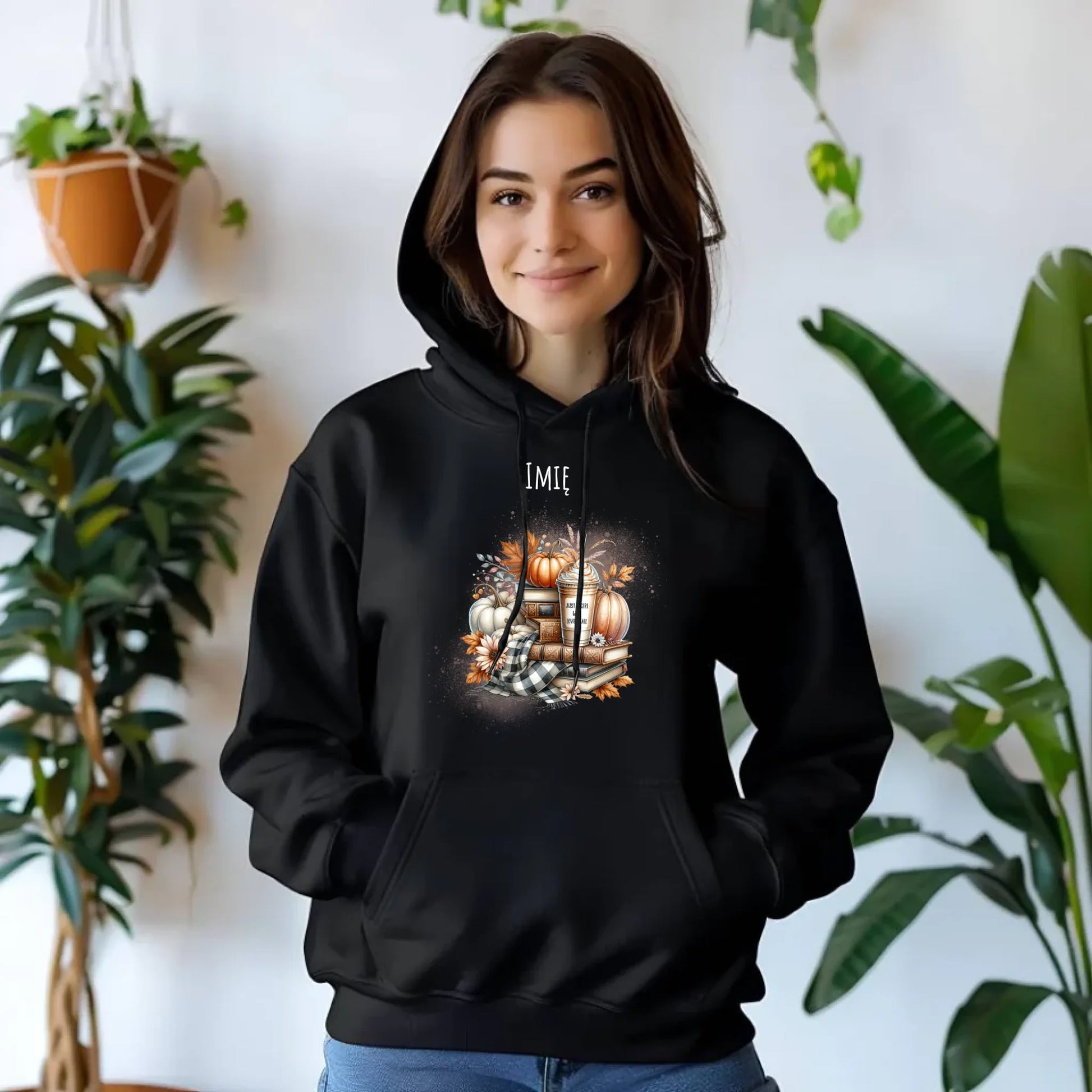 Bluza damska z kapturem jesienna - Książkara - personalizowana JS14 - StoryCups.pl