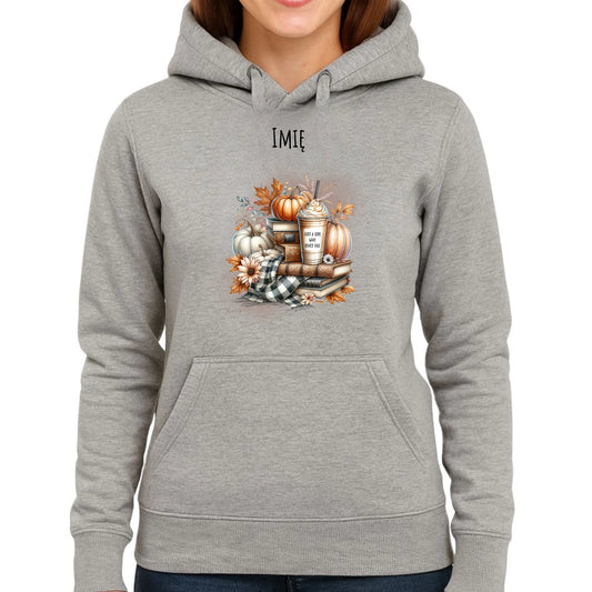 Bluza damska z kapturem jesienna - Książkara - personalizowana JS14 - StoryCups.pl