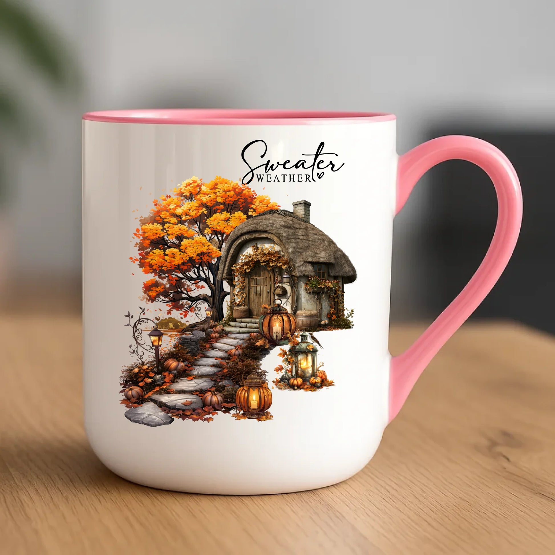 Kubek elegant jesienny - Sweater weather JS15 - StoryCups.pl