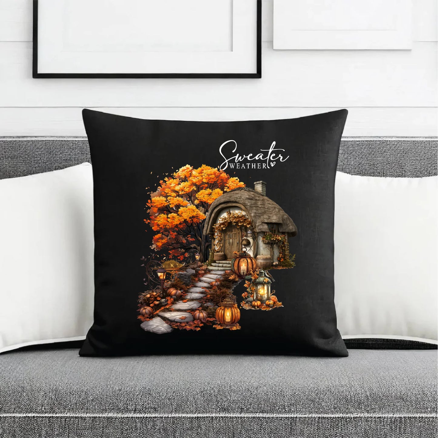 Poduszka dekoracyjna jesienna - Sweater weather JS15 - StoryCups.pl