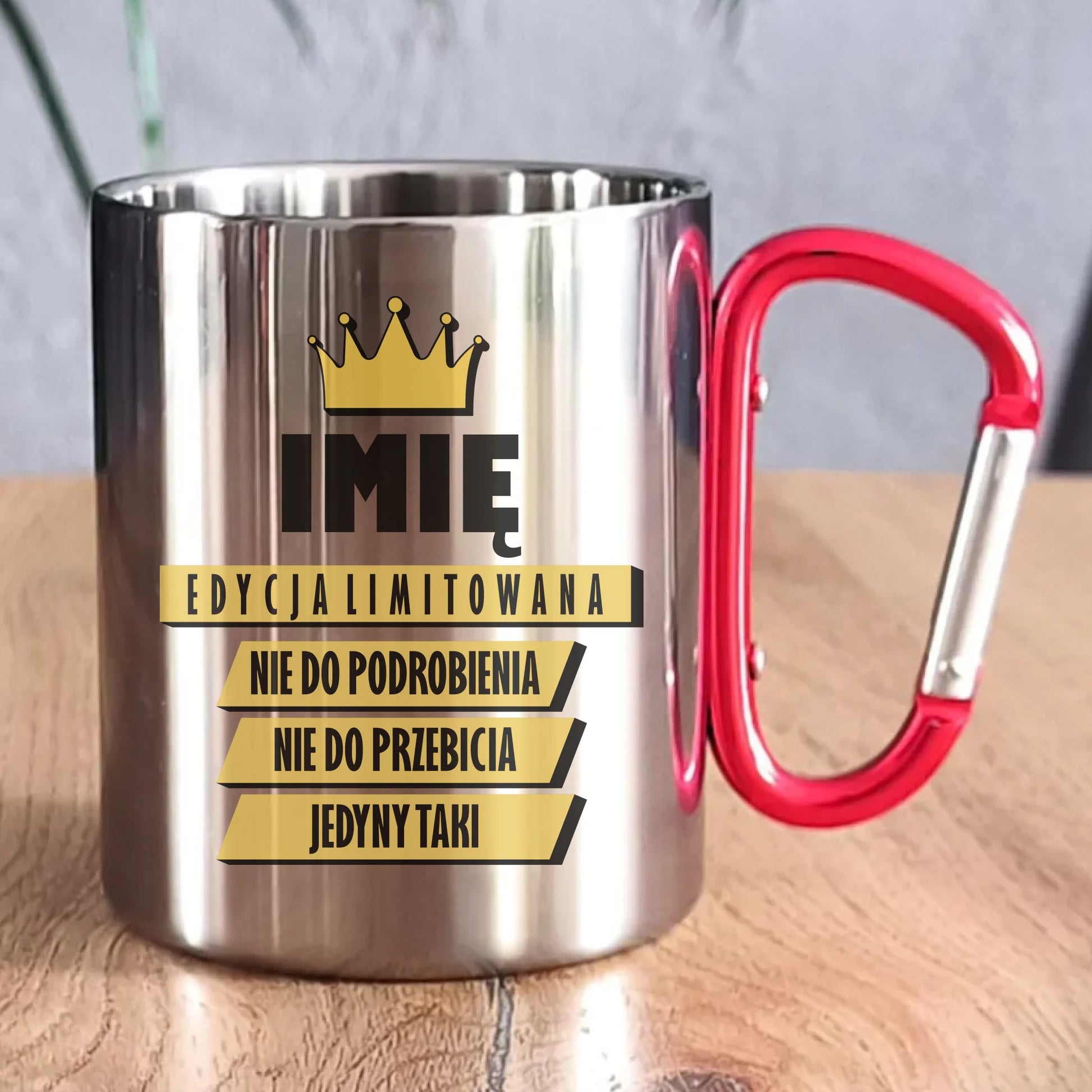 Kubek metalowy - Edycja Limitowana prezent dla niego - personalizowany DCH03 - StoryCups.pl