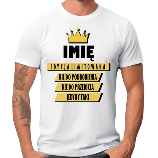 Koszulka męska - Edycja Limitowana - prezent dla niego - personalizowana DCH03 - StoryCups.pl