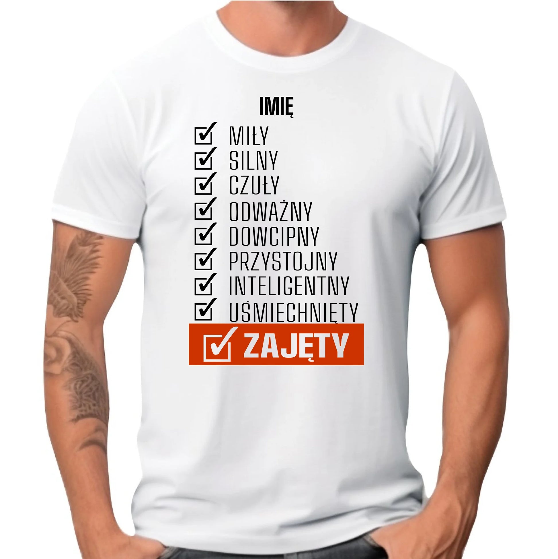 Koszulka męska - Zajęty prezent dla chłopaka męża narzeczonego - personalizowana DCH05 - StoryCups.pl