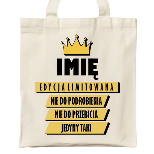 Torba - Edycja Limitowana prezent dla niego - personalizowana DCH03 - StoryCups.pl