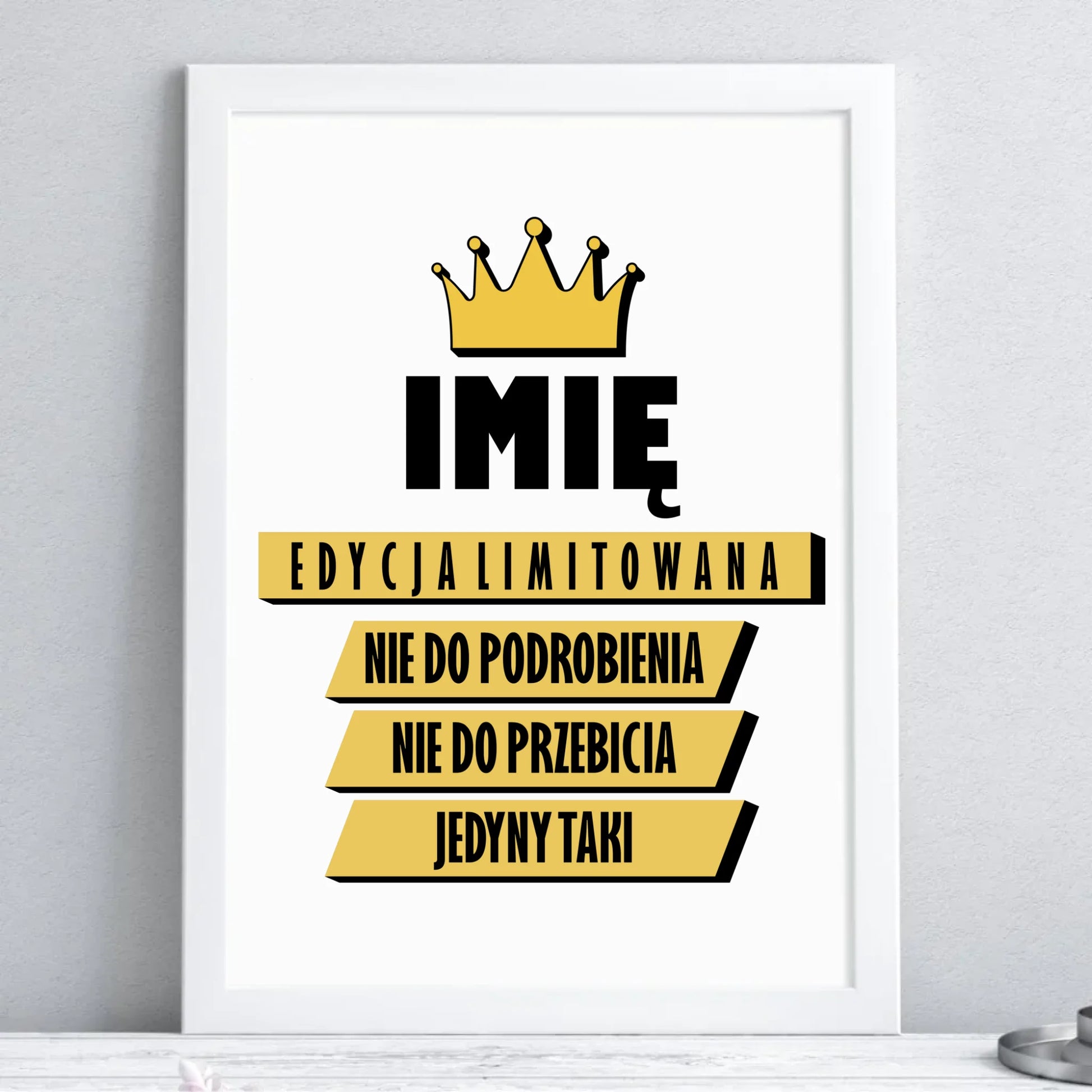 Plakat w ramie - Edycja Limitowana prezent dla niego - personalizowany DCH03 - StoryCups.pl