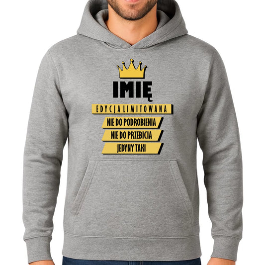 Bluza męska z kapturem - Edycja Limitowana prezent dla niego - personalizowana DCH03 - StoryCups.pl