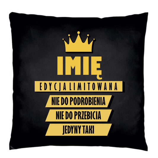 Poduszka dekoracyjna - Edycja Limitowana prezent dla niego - personalizowana DCH03 - StoryCups.pl