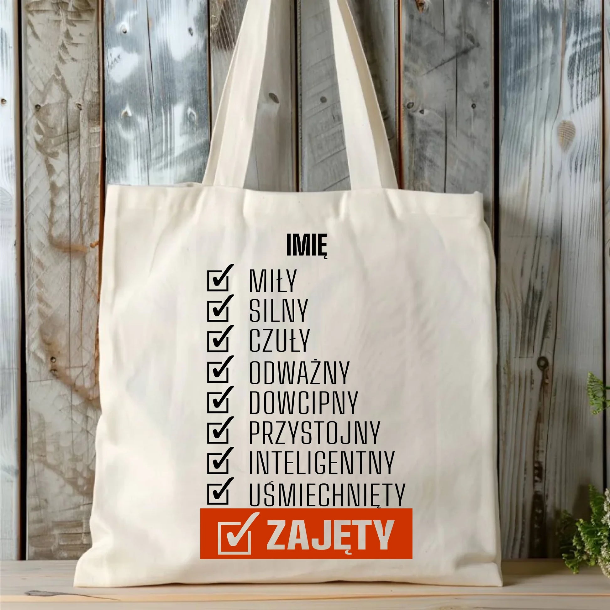 Torba - Zajęty prezent dla chłopaka męża narzeczonego - czarna personalizowana DCH05 - StoryCups.pl