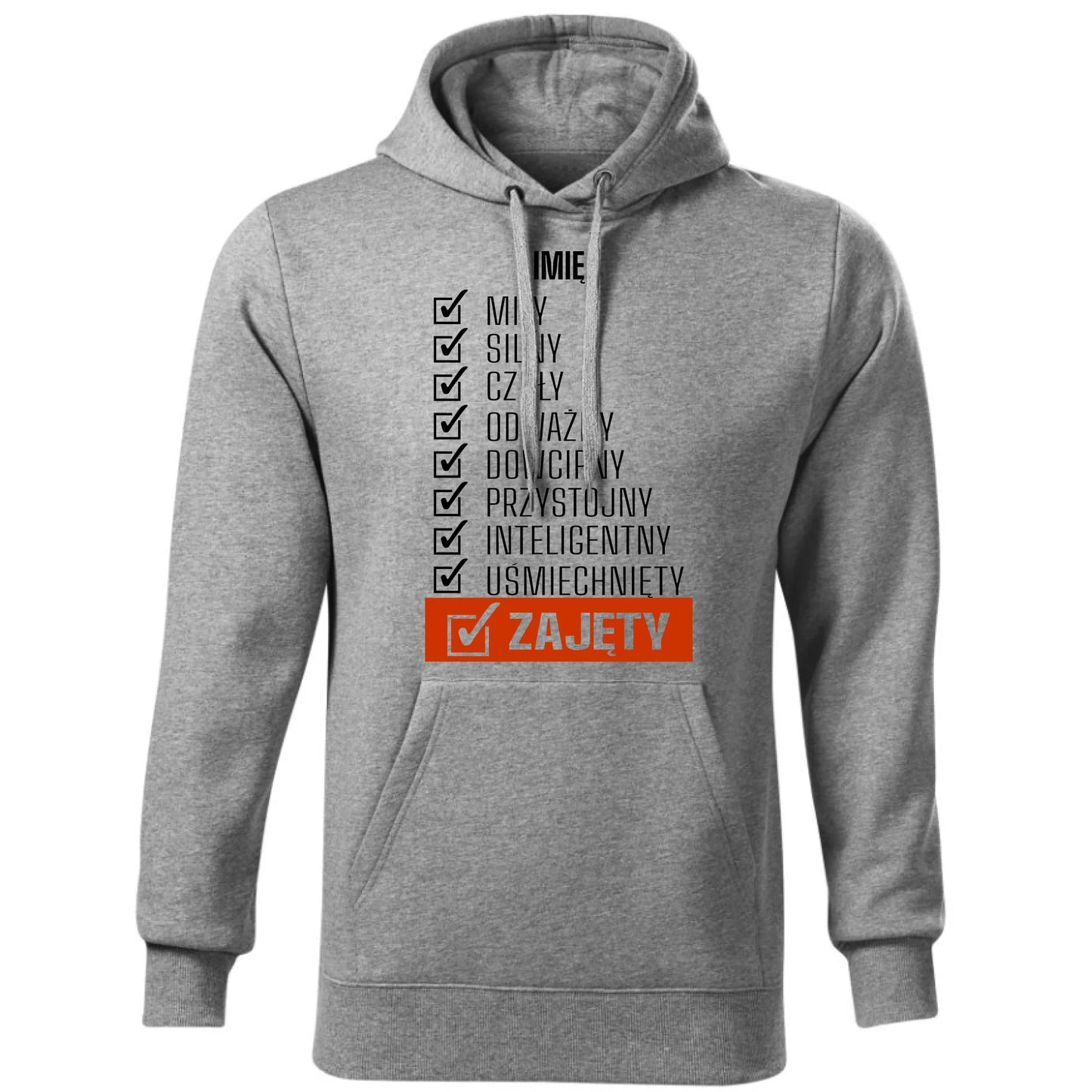 Bluza męska z kapturem - Zajęty prezent dla chłopaka męża narzeczonego - personalizowana DCH05 - StoryCups.pl