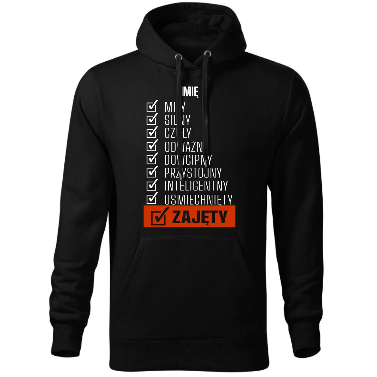 Bluza męska z kapturem - Zajęty prezent dla chłopaka męża narzeczonego - personalizowana DCH05 - StoryCups.pl