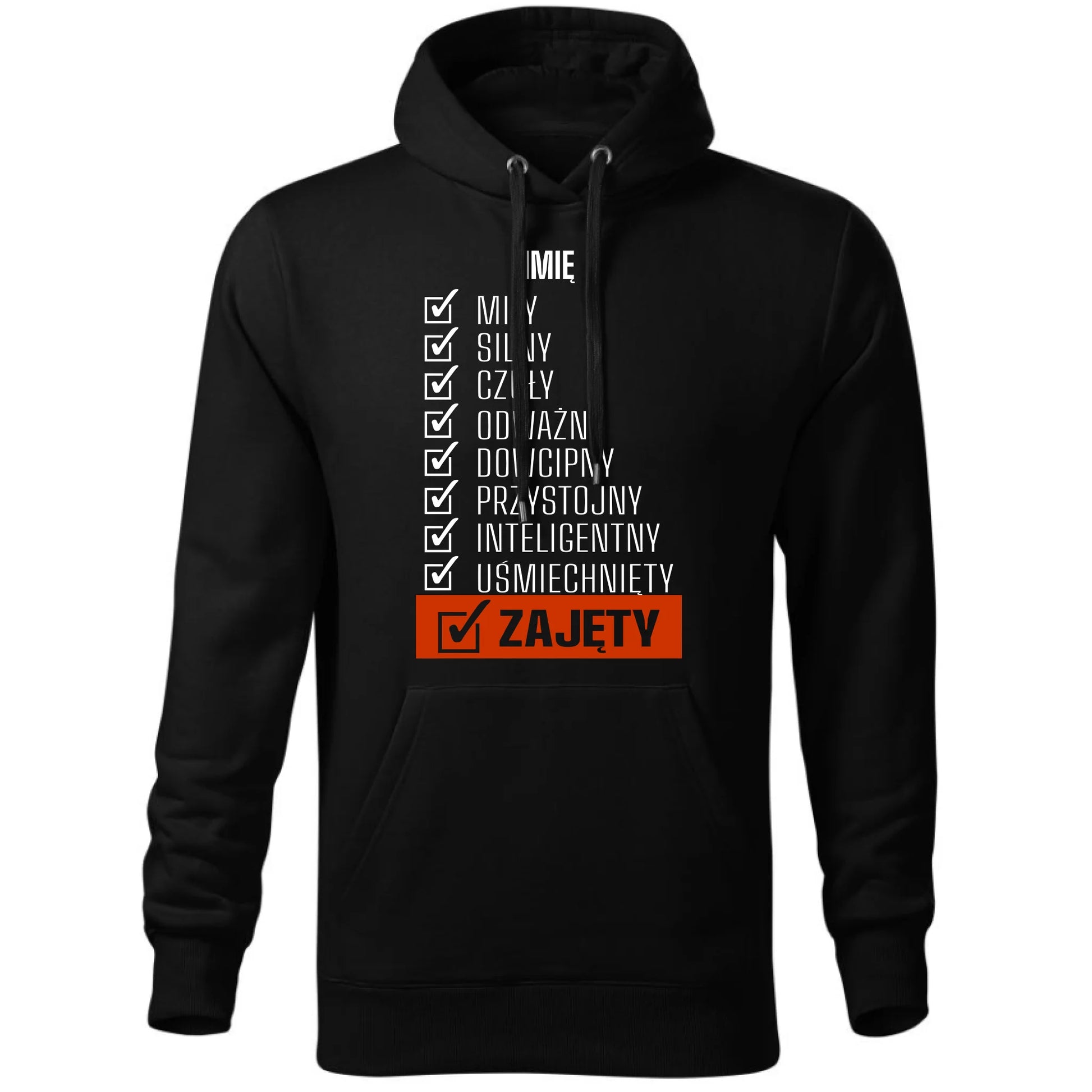 Bluza męska z kapturem - Zajęty prezent dla chłopaka męża narzeczonego - personalizowana DCH05 - StoryCups.pl
