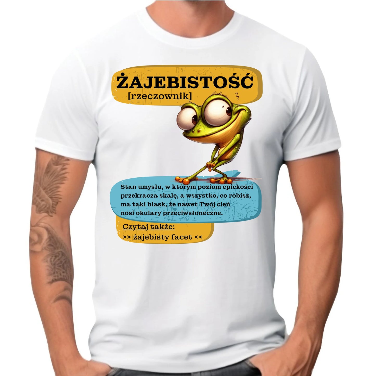 Koszulka męska - Żajebistość [rzeczownik] prezent na Dzień Chłopaka DCH06 - StoryCups.pl