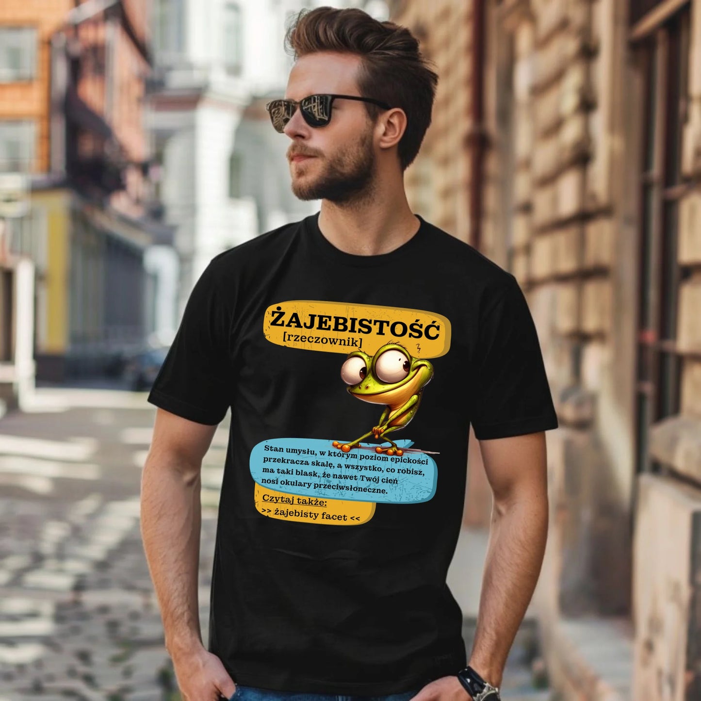 Koszulka męska - Żajebistość [rzeczownik] prezent na Dzień Chłopaka DCH06 - StoryCups.pl