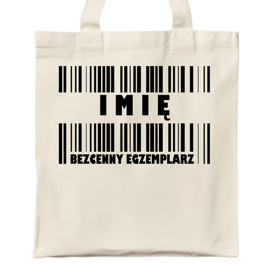 Torba - Bezcenny egzemplarz prezent dla niego - czarna personalizowana DCH07 - StoryCups.pl