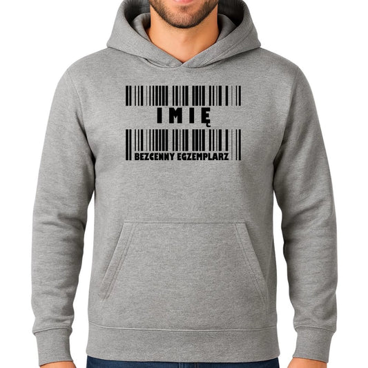 Bluza męska z kapturem - Bezcenny egzemplarz prezent dla niego - personalizowana DCH07 - StoryCups.pl