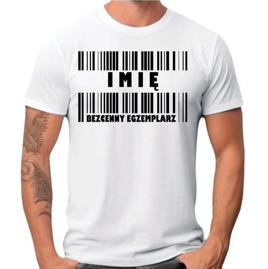 Koszulka męska - Bezcenny egzemplarz prezent dla niego - personalizowana DCH07 - StoryCups.pl