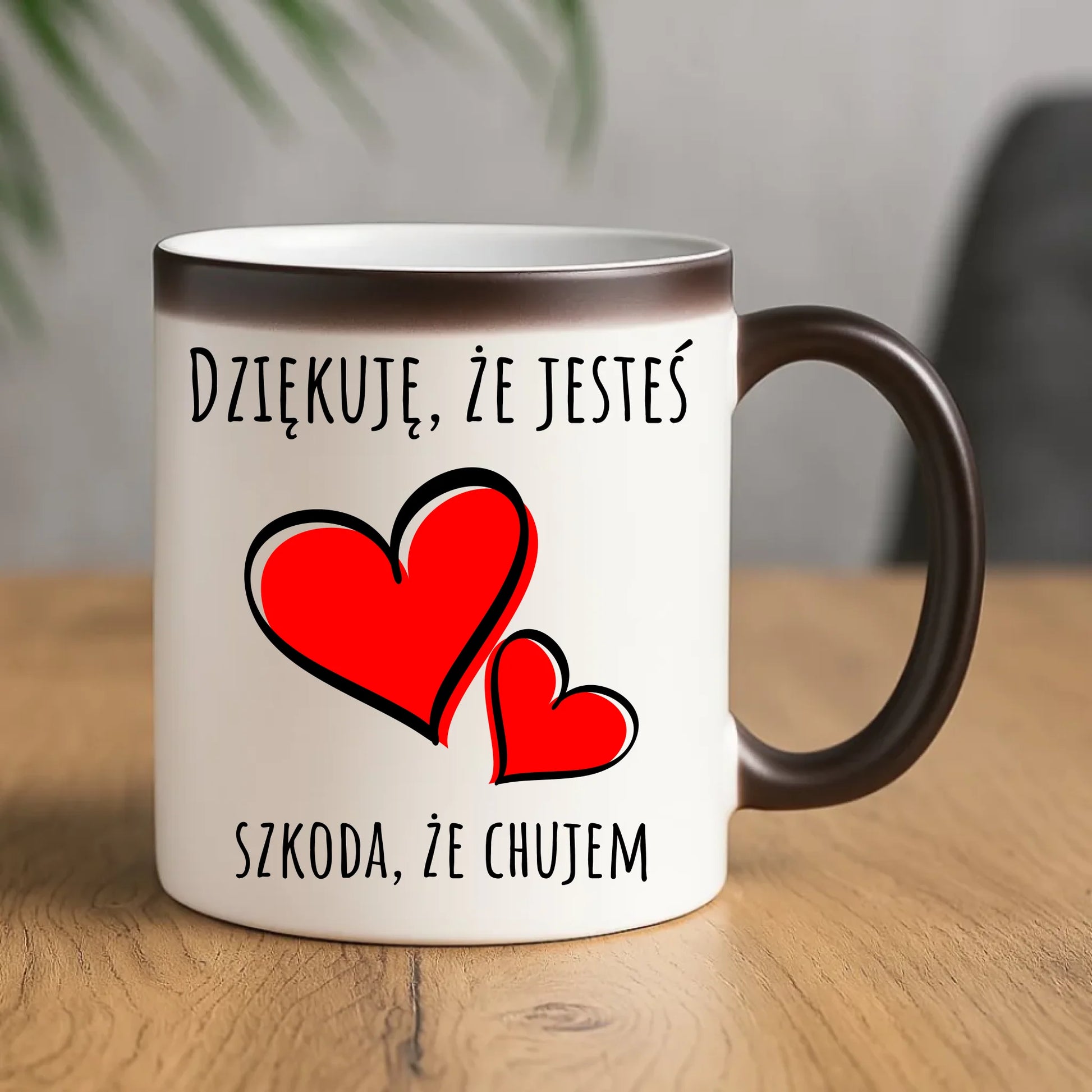 Kubek magiczny - Dziękuję, że jesteś szkoda, że ch#jem - bez cenzury DCH10 - StoryCups.pl