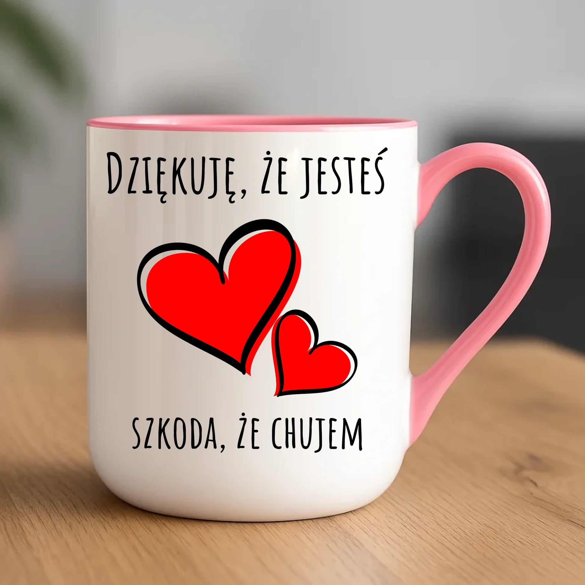 Kubek elegant - Dziękuję, że jesteś szkoda, że ch#jem - bez cenzury DCH10 - StoryCups.pl