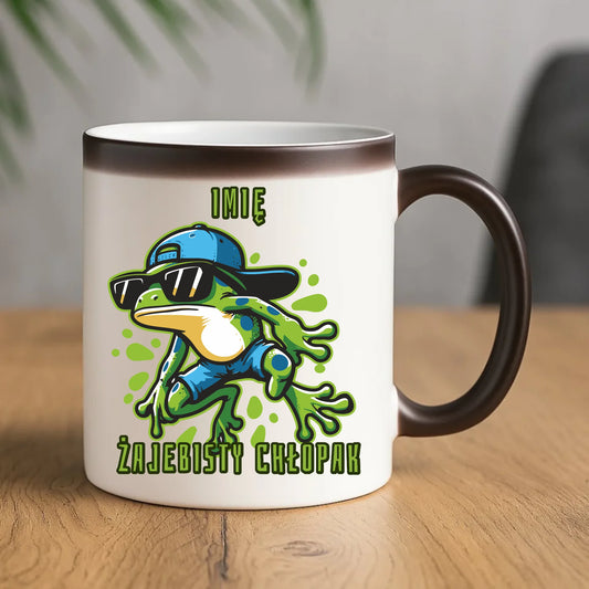 Kubek magiczny - Żajebisty Chłopak prezent na Dzień Chłopaka - personalizowany DCH02 - StoryCups.pl
