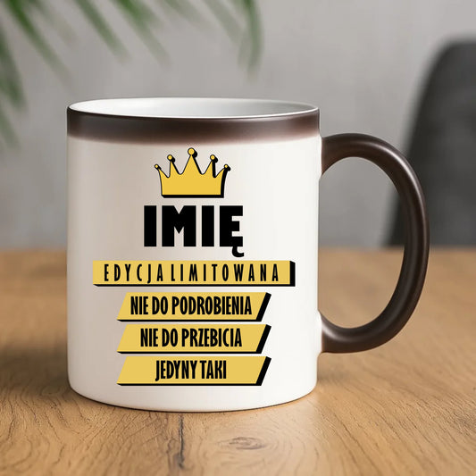 Kubek magiczny - Edycja Limitowana prezent dla niego - personalizowany DCH03 - StoryCups.pl