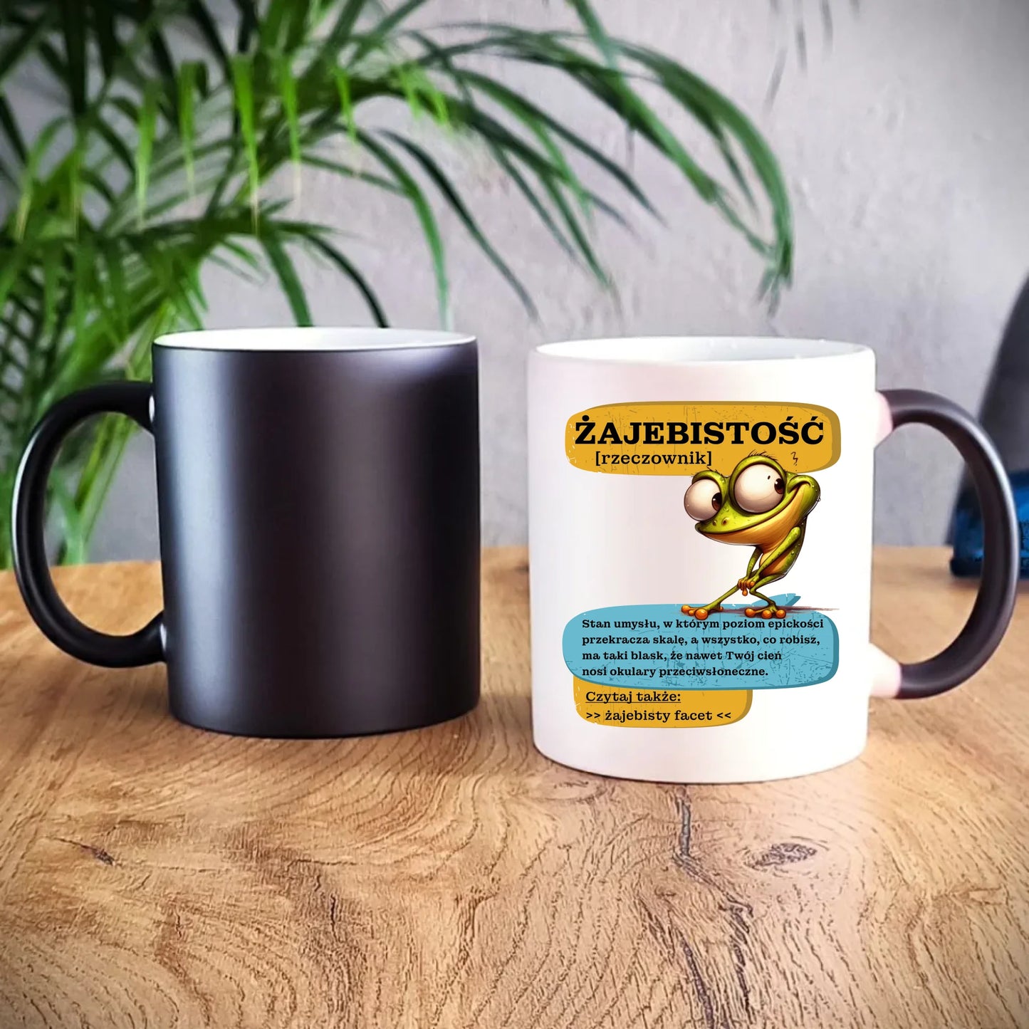 Kubek magiczny - Żajebistość [rzeczownik] prezent na Dzień Chłopaka DCH06 - StoryCups.pl