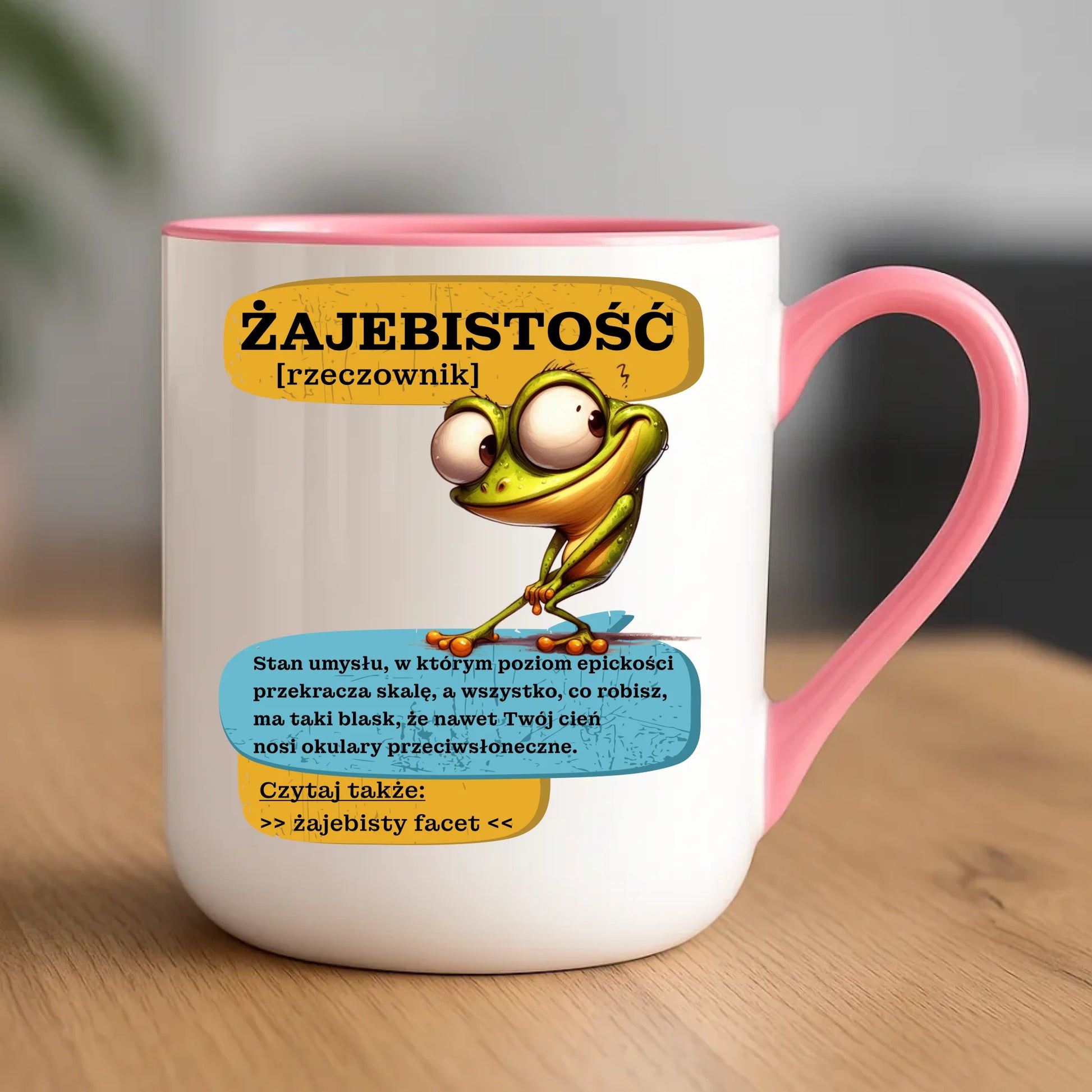 Kubek elegant - Żajebistość [rzeczownik] prezent na Dzień Chłopaka DCH06 - StoryCups.pl