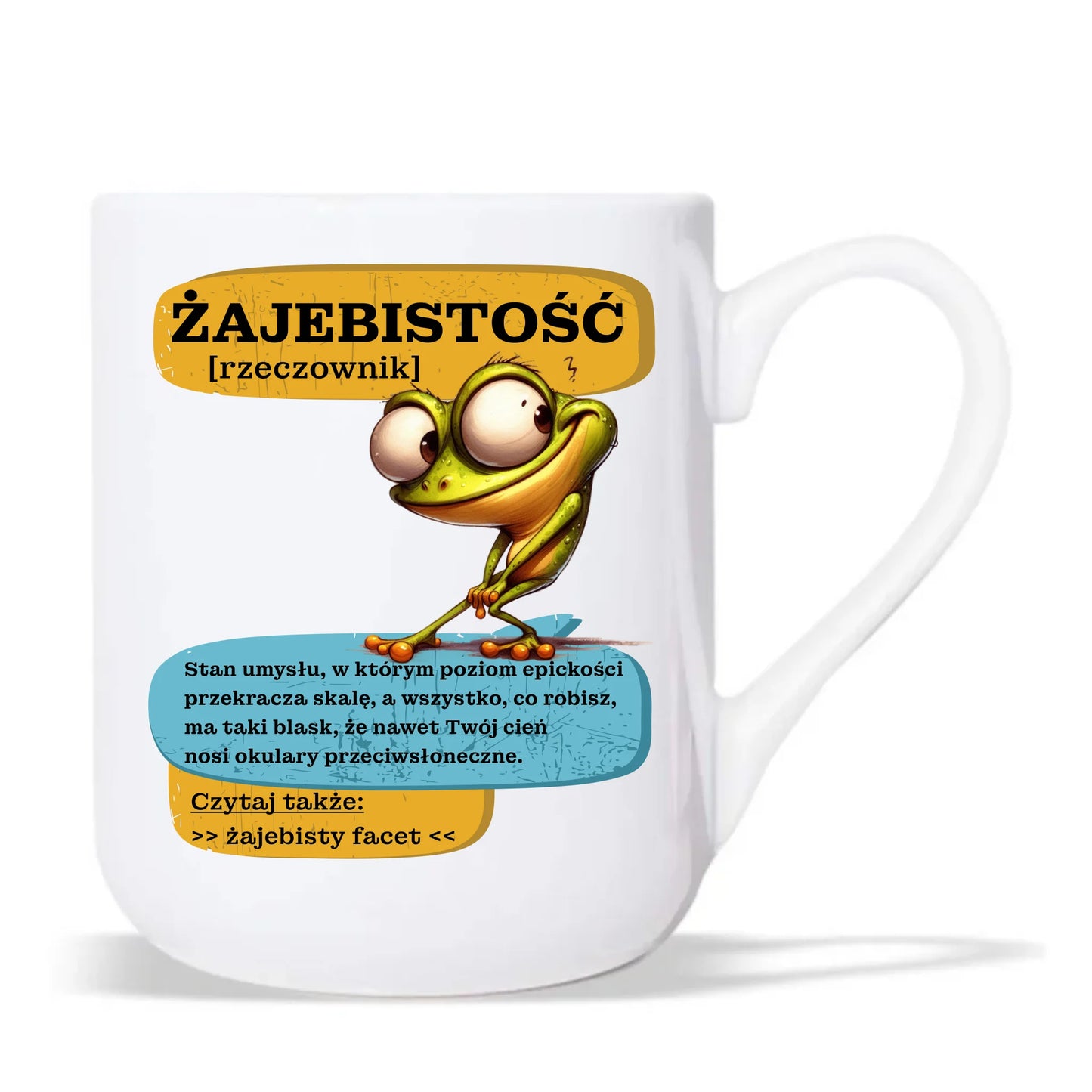 Kubek elegant - Żajebistość [rzeczownik] prezent na Dzień Chłopaka DCH06 - StoryCups.pl