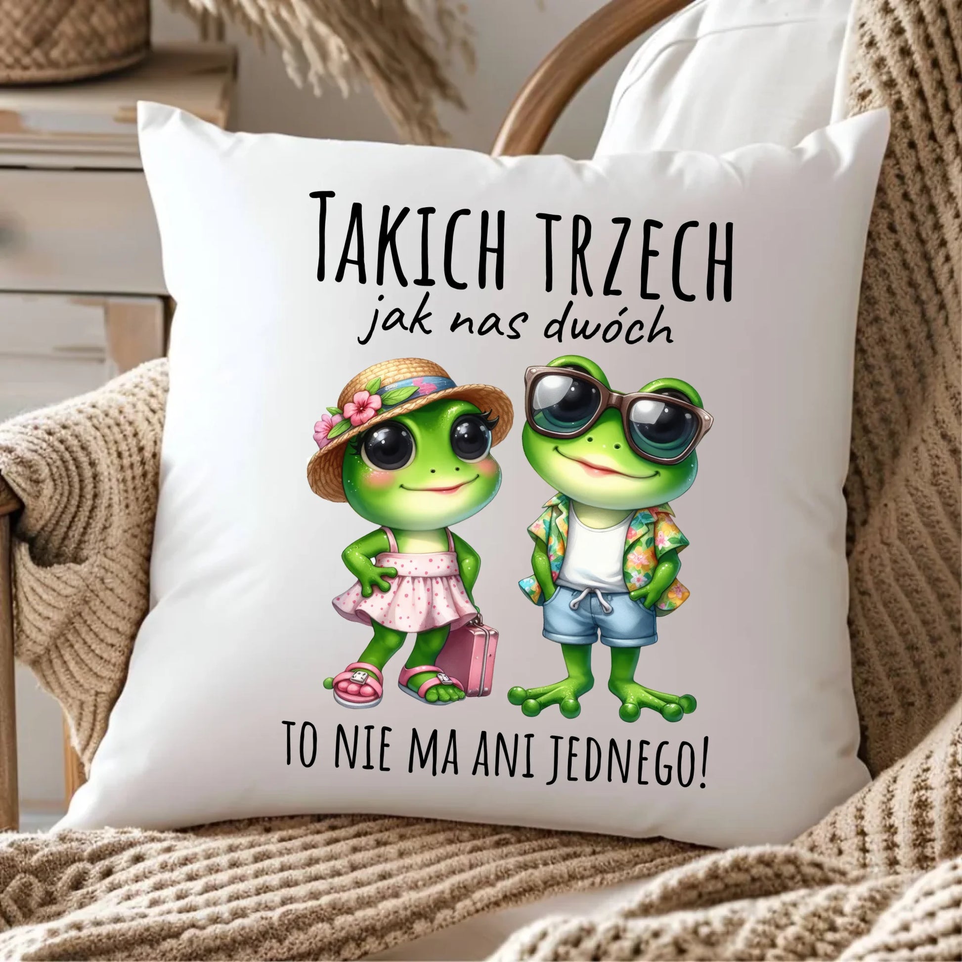 Poduszka dla par - Żabki - prezent dla chłopaka i dziewczyny DCH11 - StoryCups.pl