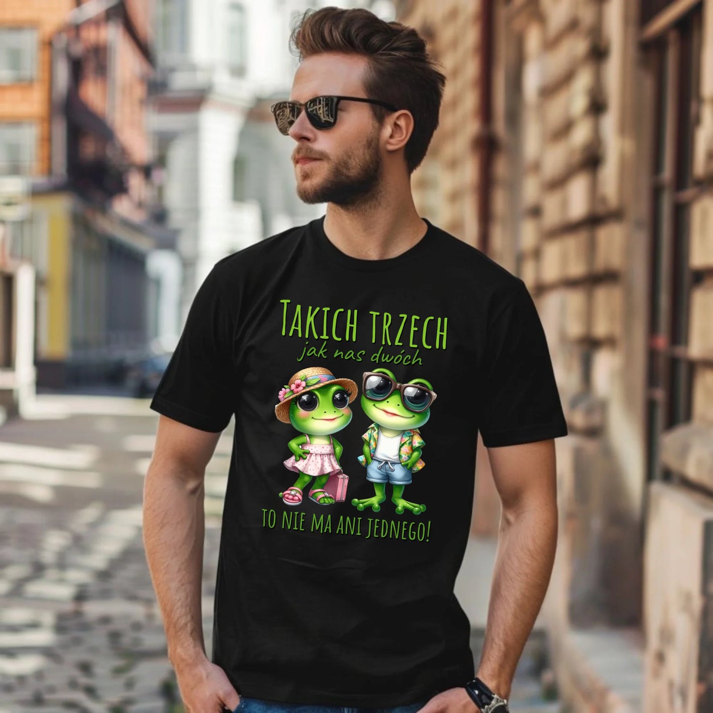 Koszulka męska dla par - Żabki - prezent dla chłopaka DCH11 - StoryCups.pl