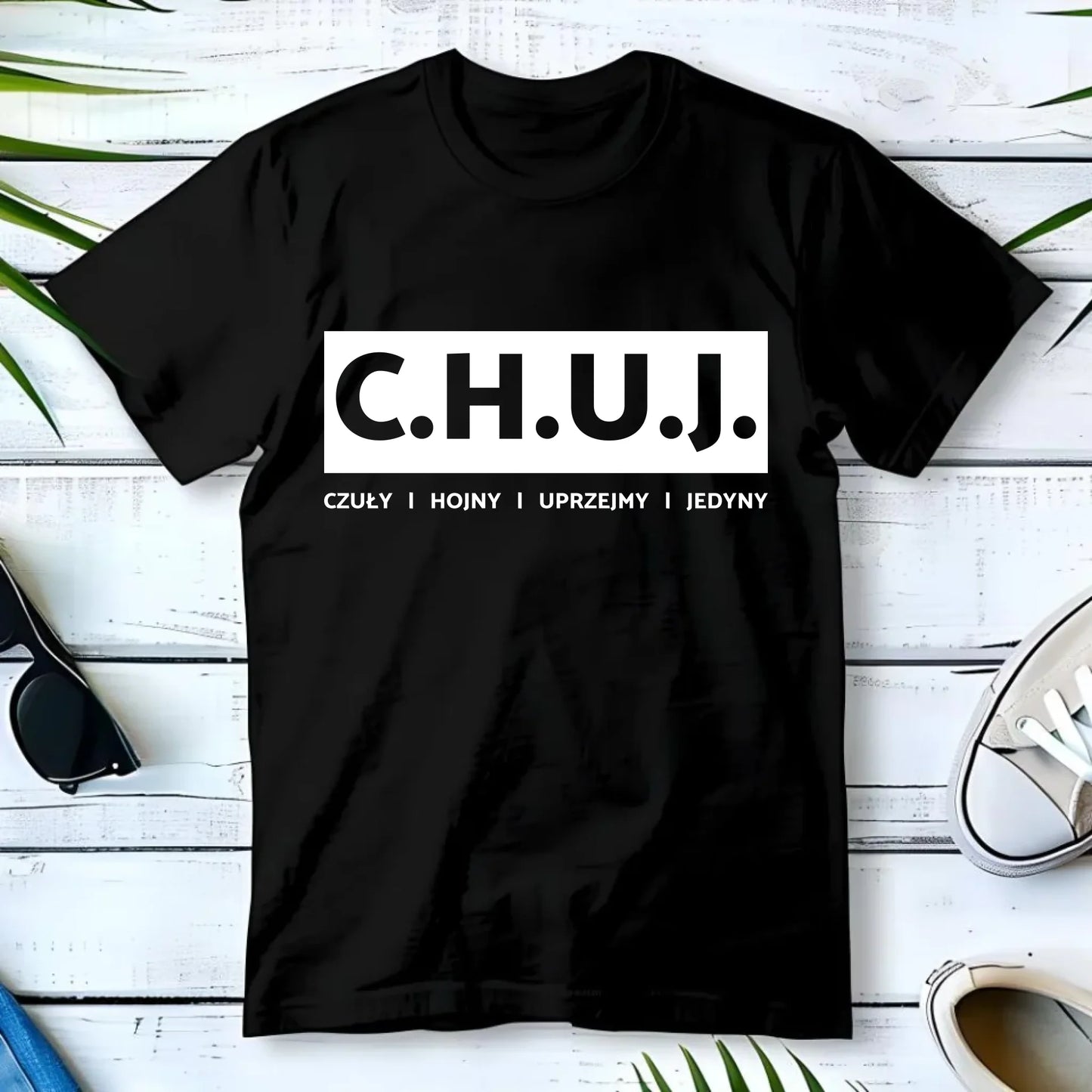 Koszulka męska - prezent dla kolegi na Dzień Chłopaka przyjaciela - C.H.U.J. - bez cenzury DCH12 - StoryCups.pl