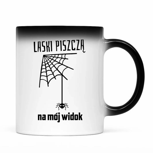Kubek magiczny - prezent dla chłopaka - Laski piszczą na mój widok DCH13 - StoryCups.pl