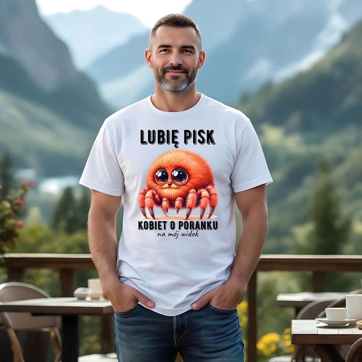 Koszulka męska - prezent dla chłopaka - Lubię pisk kobiet DCH14 - StoryCups.pl