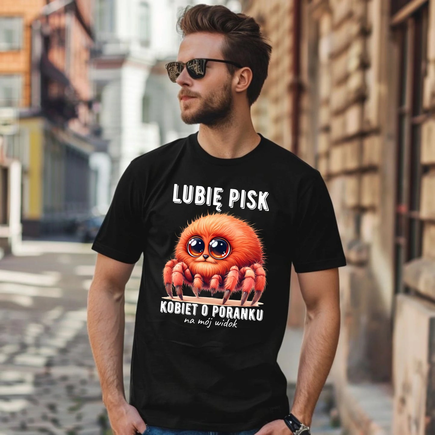 Koszulka męska - prezent dla chłopaka - Lubię pisk kobiet DCH14 - StoryCups.pl