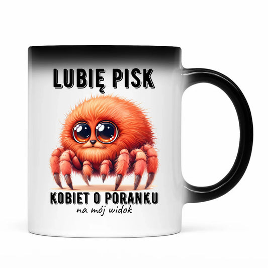 Kubek magiczny - prezent dla chłopaka - Lubię pisk kobiet DCH14 - StoryCups.pl