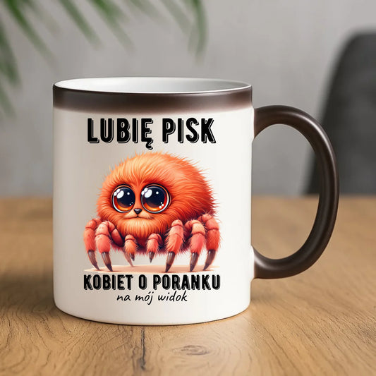 Kubek magiczny - prezent dla chłopaka - Lubię pisk kobiet DCH14 - StoryCups.pl