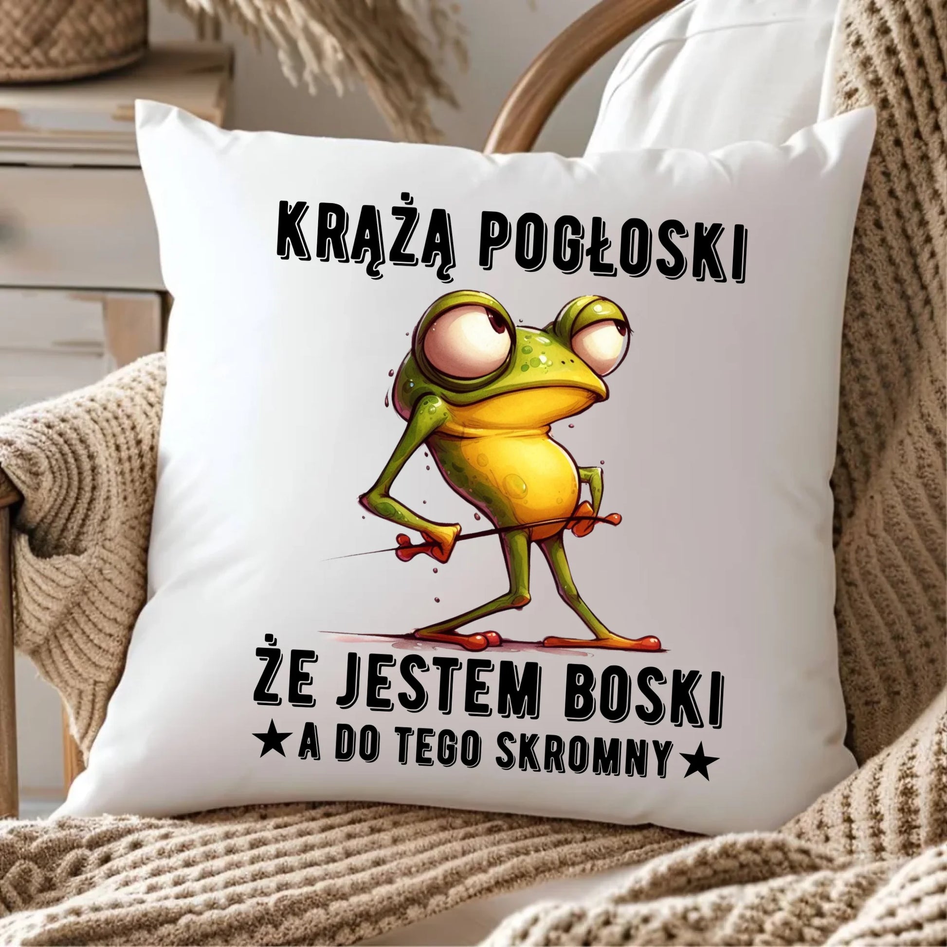 Poduszka - prezent dla chłopaka - Jestem boski DCH15 - StoryCups.pl