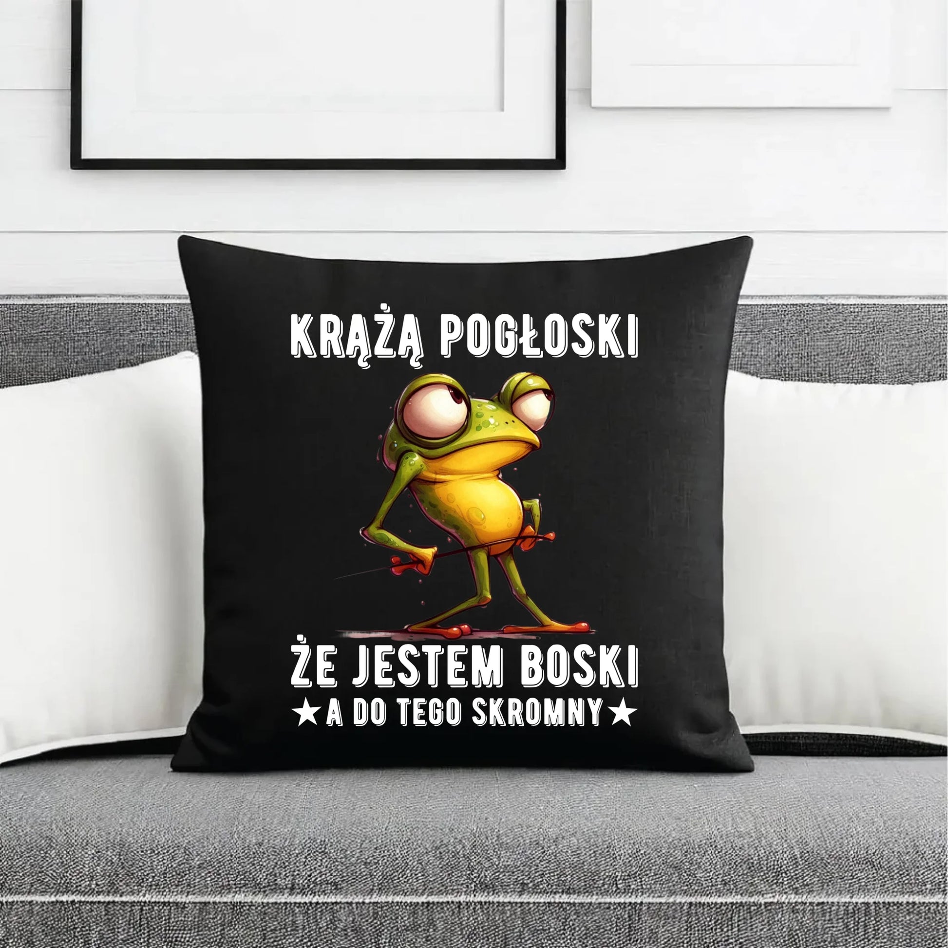Poduszka dekoracyjna - prezent dla chłopaka - Jestem boski DCH15 - StoryCups.pl