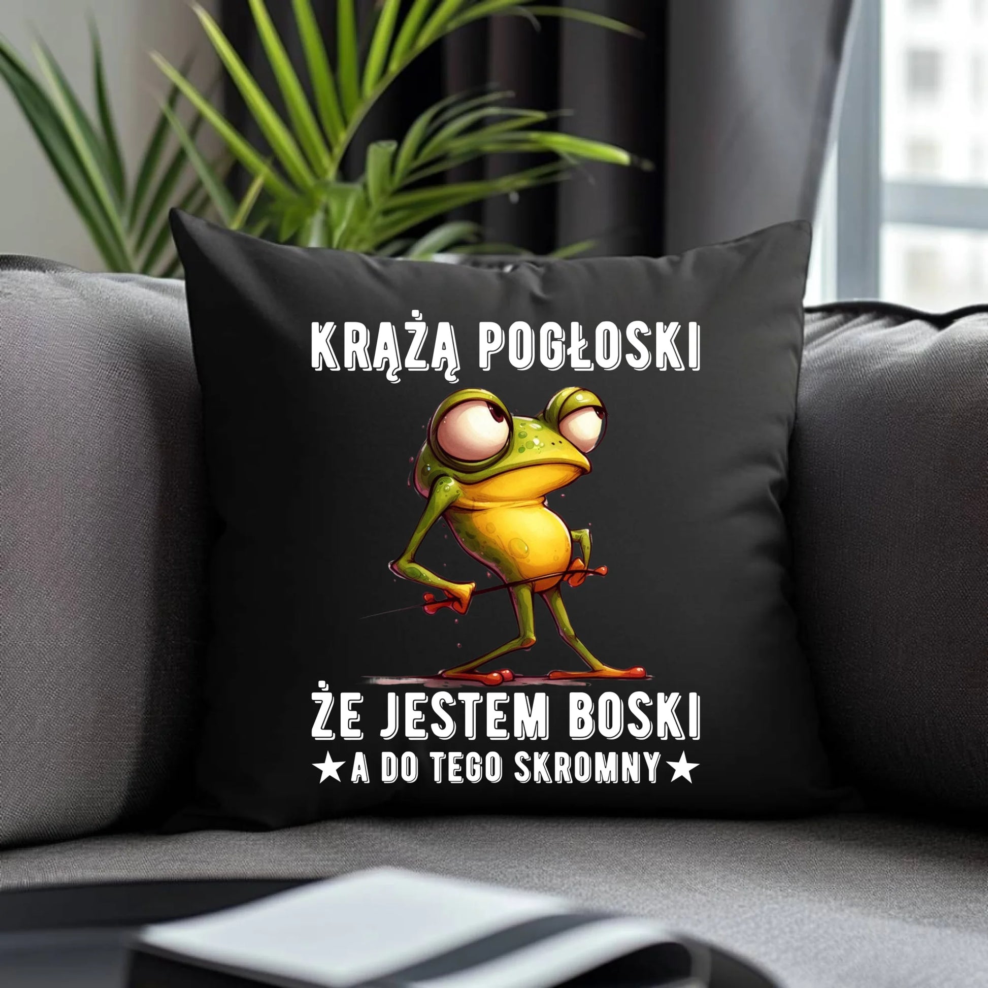 Poduszka dekoracyjna - prezent dla chłopaka - Jestem boski DCH15 - StoryCups.pl