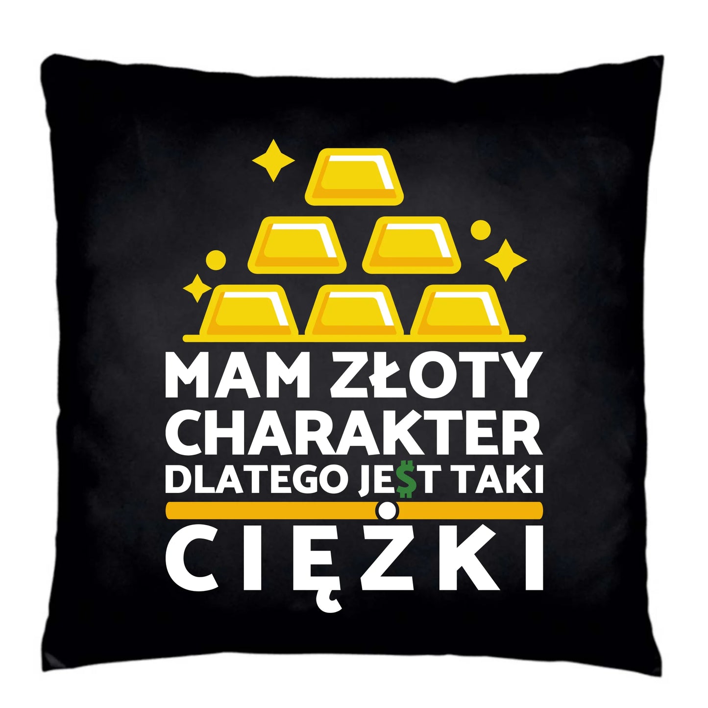Poduszka dekoracyjna - prezent dla chłopaka - Złoty charakter DCH16 - StoryCups.pl