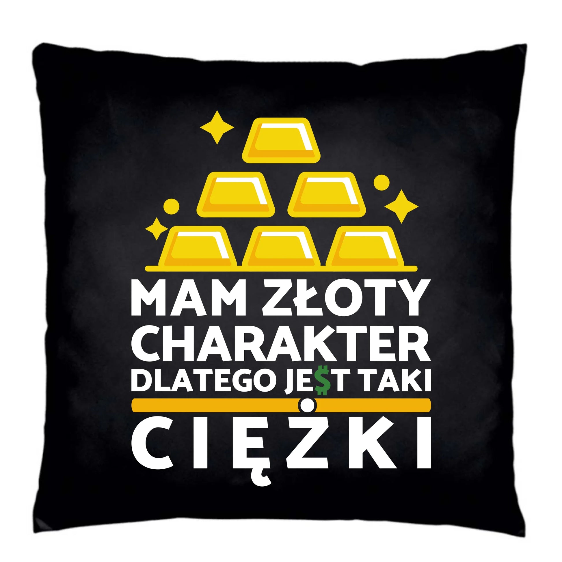 Poduszka dekoracyjna - prezent dla chłopaka - Złoty charakter DCH16 - StoryCups.pl